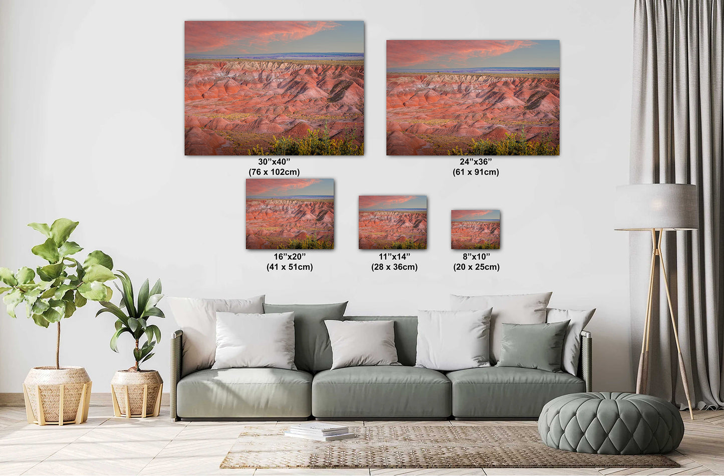 Nature's Color Palette: Painted Desert Arizona Wall Art Metal Acrylic Print Nature Landscape Photography