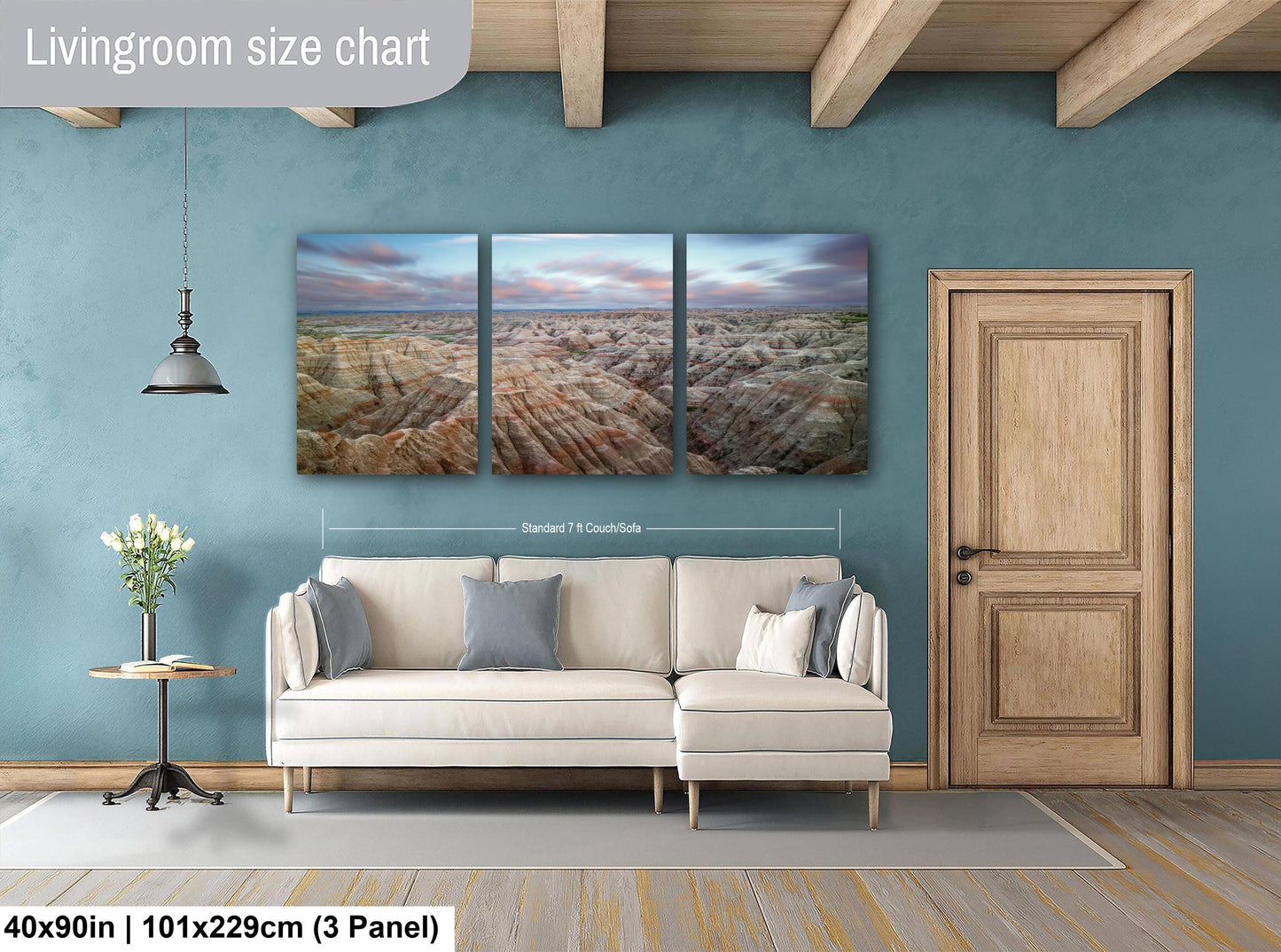 Badlands National Park Endless Horizon, Photography Print, Layered Rock Formations at Dusk, Landscape Décor