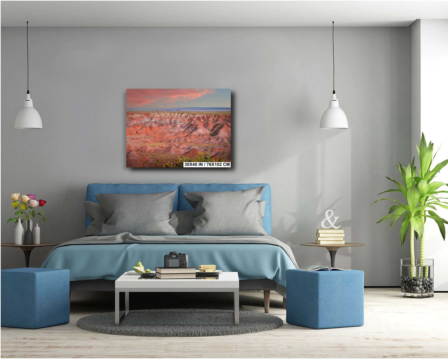 Nature's Color Palette: Painted Desert Arizona Wall Art Metal Acrylic Print Nature Landscape Photography