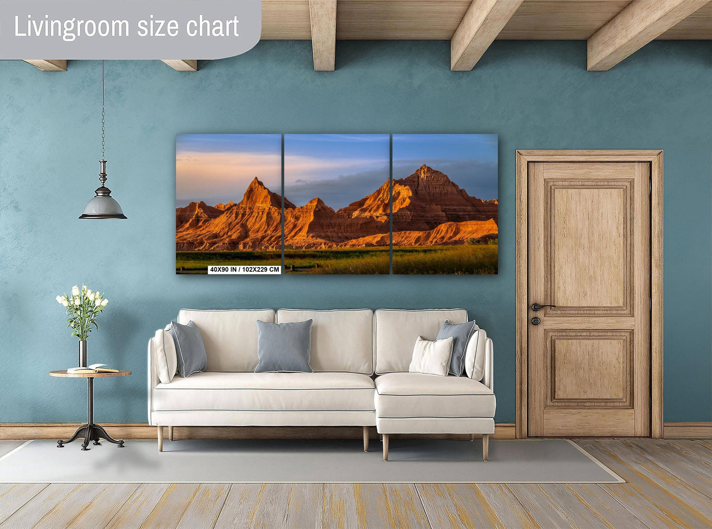 Badlands National Park Spire Peaks Golden Hour South Dakota Photography Print, Wall Art Desert Landscape Decor