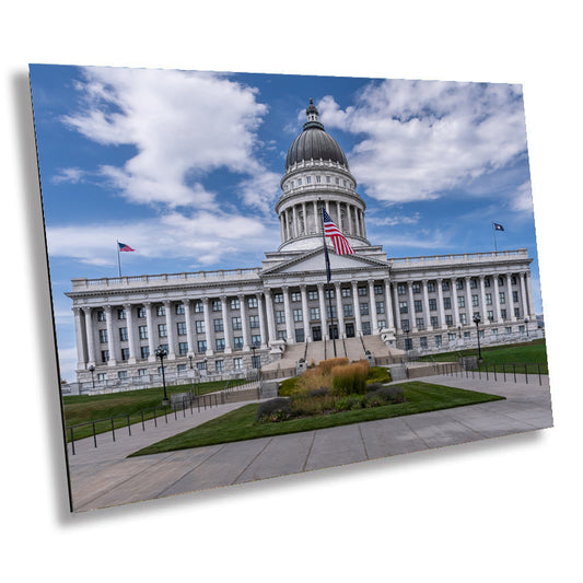 Beehive Capital Majesty: Utah State Capitol Wall Art Salt Lake City Landscape Photography Metal Acrylic Canvas Print