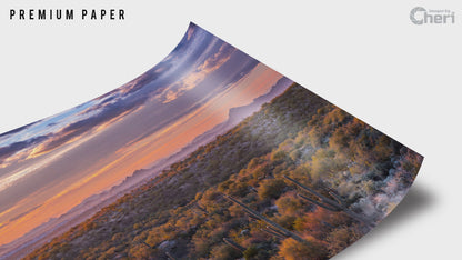 Amber Reflections of Great Salt Lake: Sunset at Antelope Island State Park Metal Aluminium Print Utah Wall Art Photography