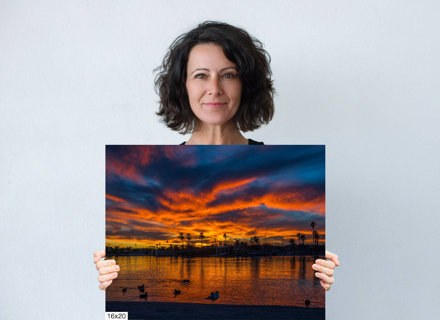 Twilight Reflections: Lake Havasu Sunset Landscape Photography Print Canvas Metal Wall Art Home Decor