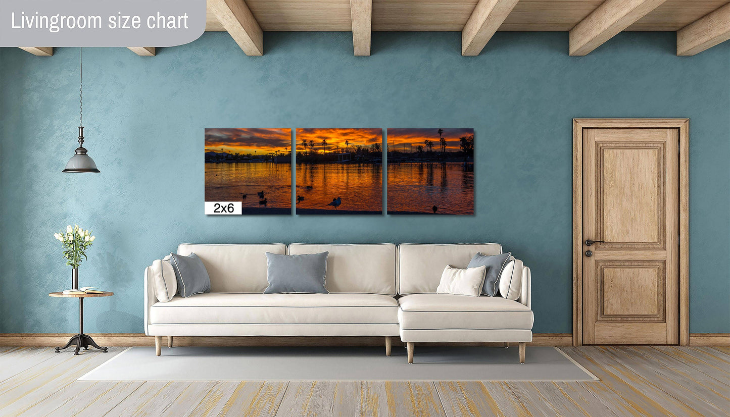 Twilight Reflections: Lake Havasu Sunset Landscape Photography Print Canvas Metal Wall Art Home Decor