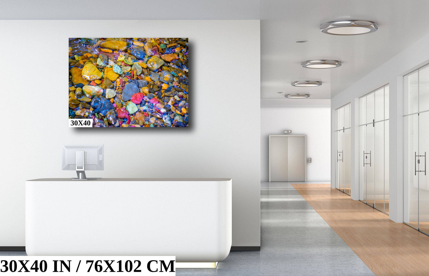 Jewels of the Rockies: Rainbow Rocks Canvas Print Lake McDonald Glacier Wall Art National Park Montana Photography