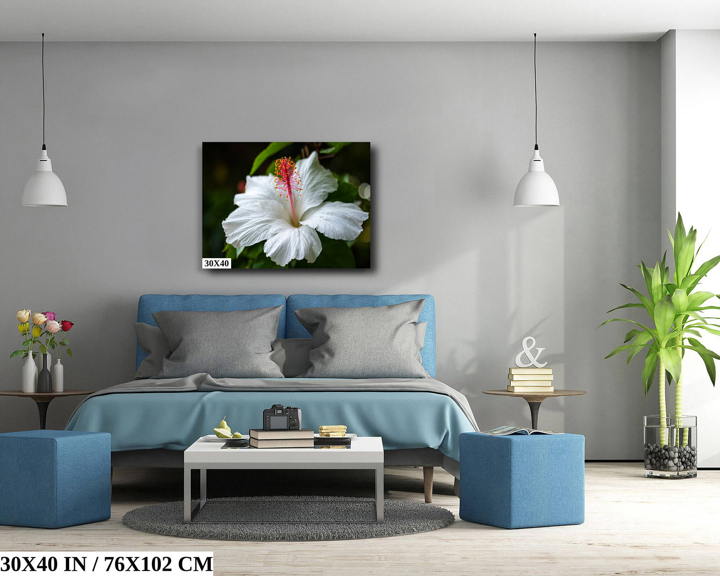 Enigmatic Blossoms: Hawaiian Hibiscus Flower Photography Tropical Home Decor Wall Art Print