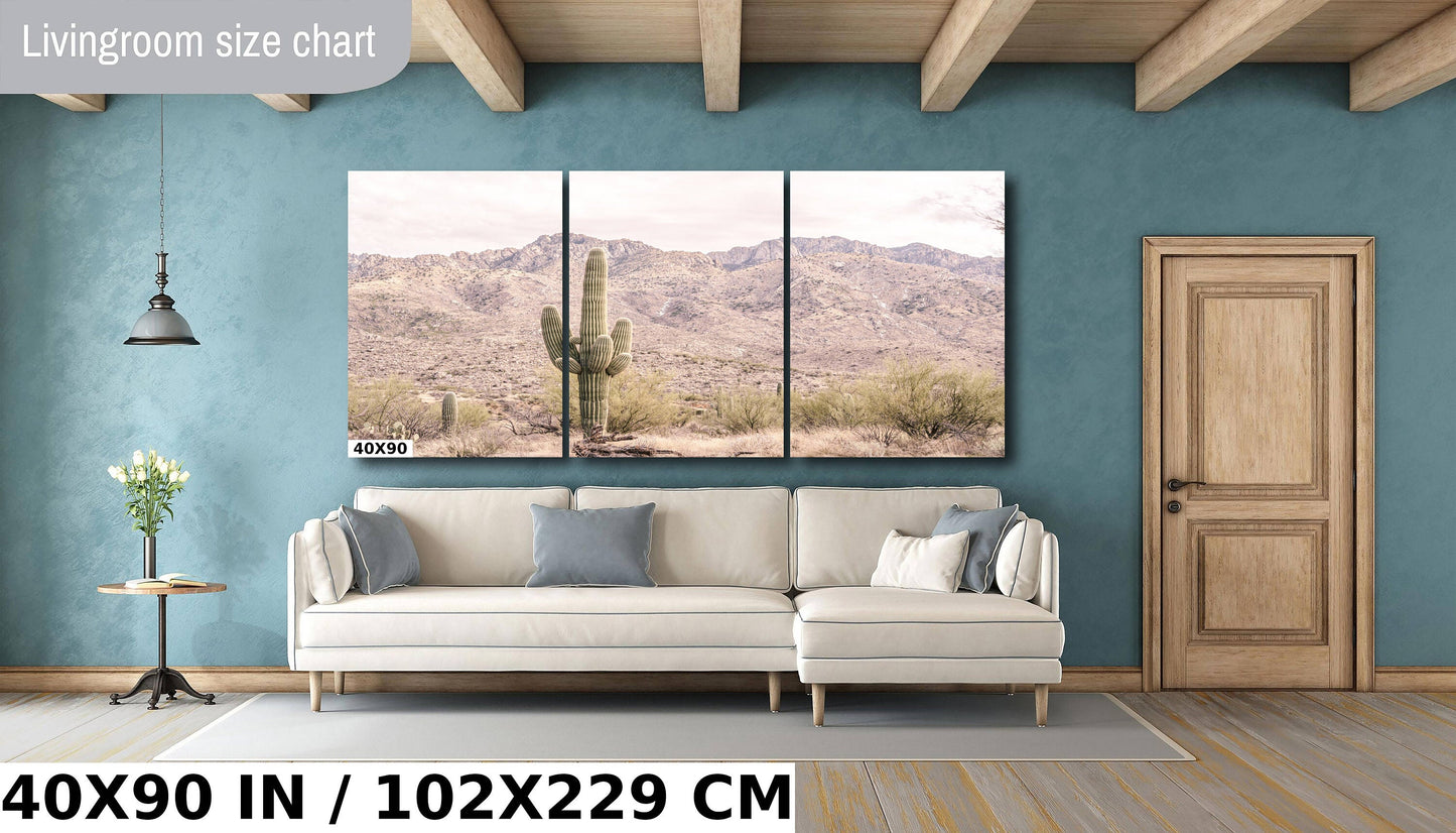 Eternal Desert Solitude: Saguaro Cactus Arizona Wall Art Photography Southwestern Cactus Metal Aluminum Print