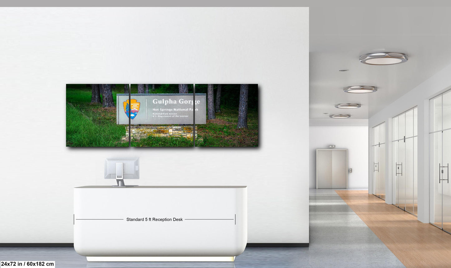 Gulpha Gorge Sign at Hot Springs National Park Arkansas Photography Wall Art Print