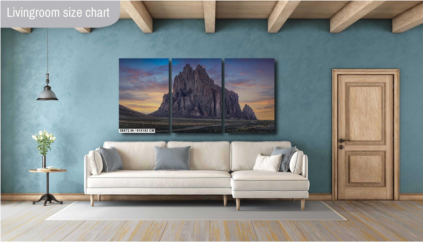 Majestic Shiprock: The Power of Shiprock Monadnock New Mexico Print Wall Art Photography Aluminum/Acrylic/Metal/Canvas