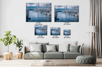 Chilly Morning at Shilshole Bay Marina Ballard Puget Sound Print Wall Art Seattle Washington Metal Canvas Nautical Photography Travel Gift