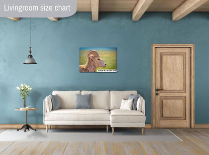 Bighorn Sheep Side Face Badlands National Park South Dakota Wildlife Photo Print, Nature Wall Art Decor, Animal Photography Home Decor