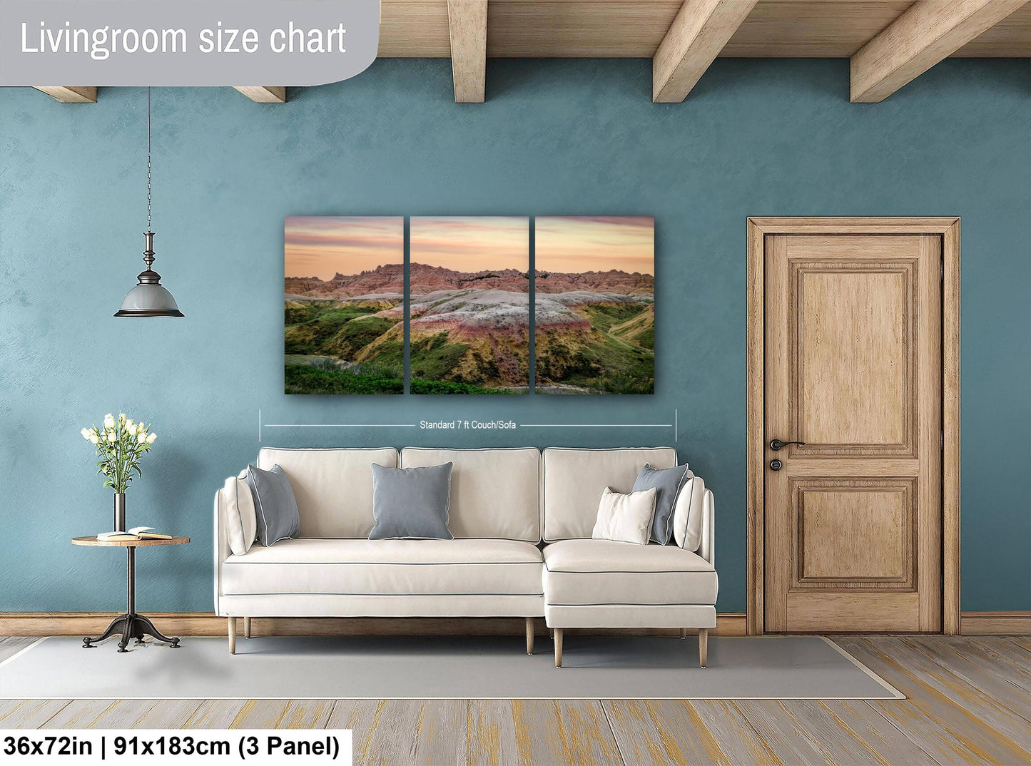 Badlands National Park Sunset Glow, Photography Print, Rainbow Mounds Landscape, South Dakota Nature Décor