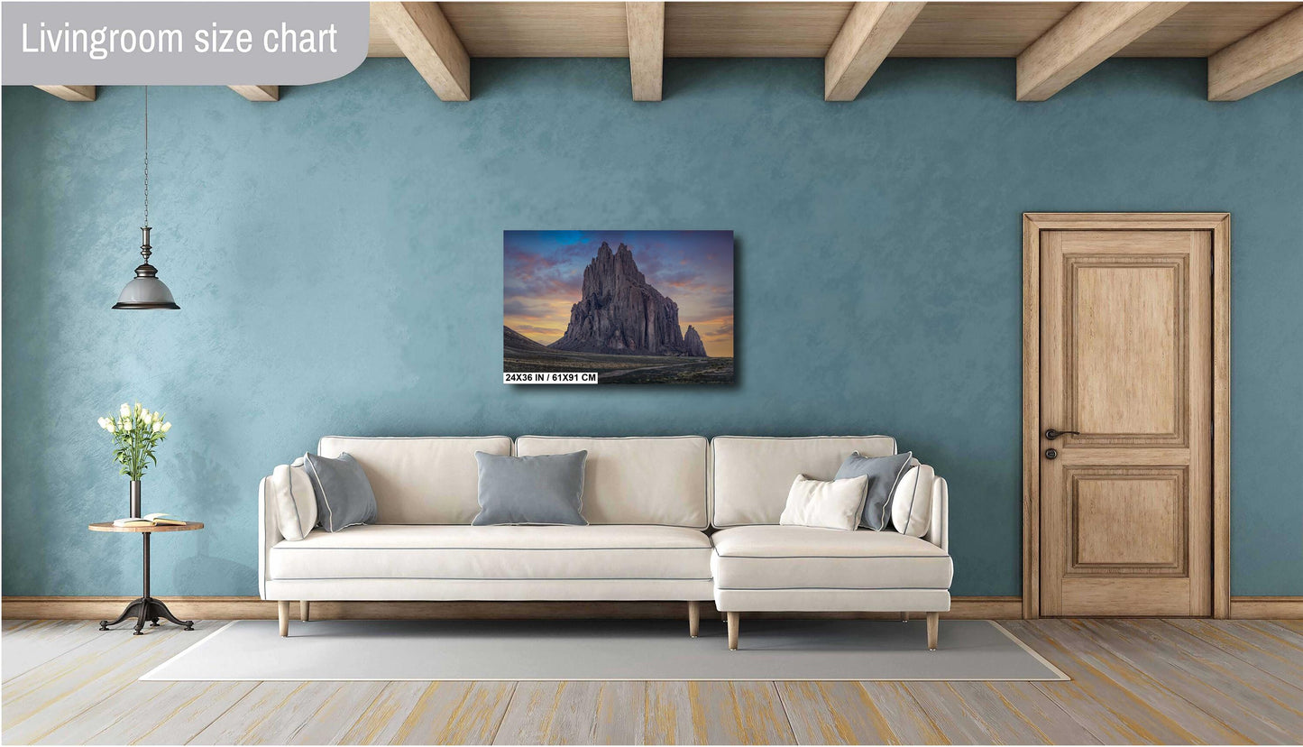 Majestic Shiprock: The Power of Shiprock Monadnock New Mexico Print Wall Art Photography Aluminum/Acrylic/Metal/Canvas