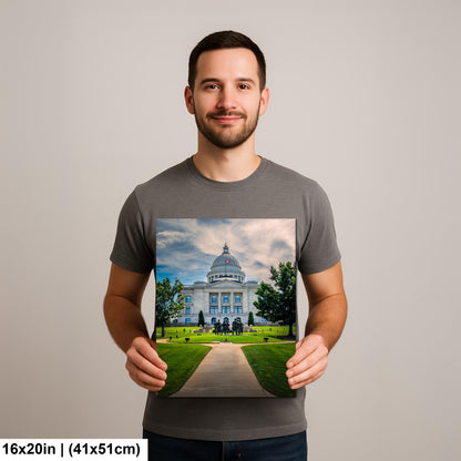 Domed Arkansas State Capitol Grounds Little Rock Arkansas Photography Wall Art Print