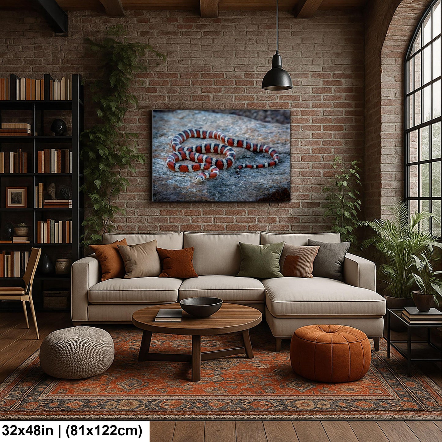 Arizona Mountain Kingsnake Print – Vibrant Desert Wildlife Art Canvas