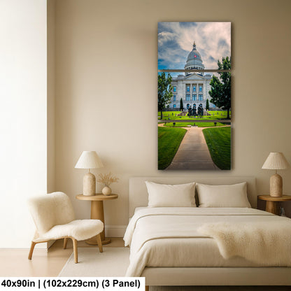 Domed Arkansas State Capitol Grounds Little Rock Arkansas Photography Wall Art Print