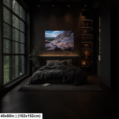 Arizona Petroglyph Print: Superstition Mountains Rock Art Wall Decor