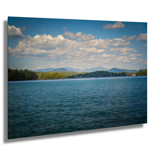 Lake Keowee’s Blue Skies and Calm Waters South Carolina Print Wall Art Photography Aluminum/Acrylic/Metal/Canvas Nature Home Decor