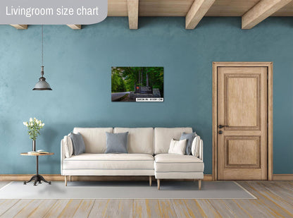 Great Smoky Mountains National Park Sign and Forest Road Photography Print, Wall Art Tennessee Landscape Decor