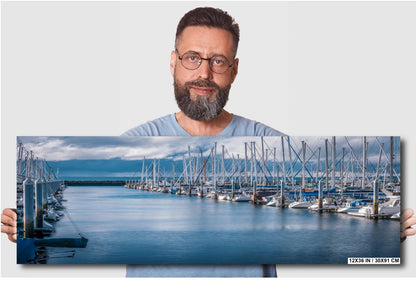 Chilly Morning at Shilshole Bay Marina Ballard Puget Sound Print Wall Art Seattle Washington Metal Canvas Nautical Photography Travel Gift