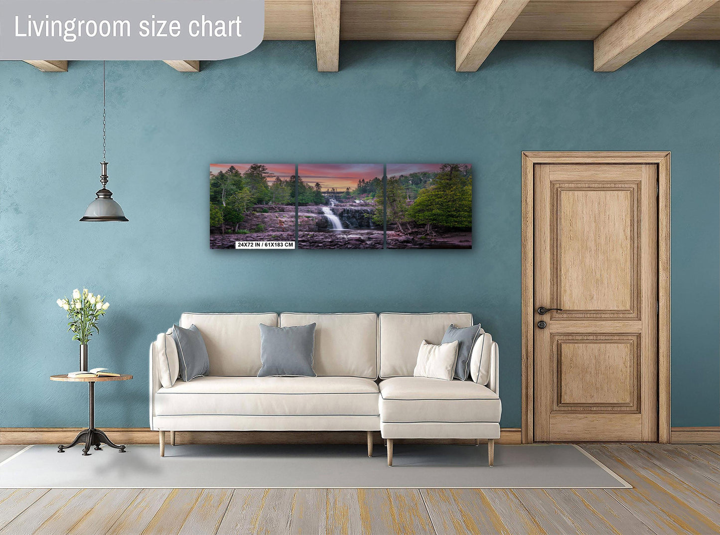 Gooseberry Falls Sunset Lower Cascades Minnesota State Park North Shore Photo Print, Waterfall Nature Wall Art Decor Aluminum/Metal/Canvas