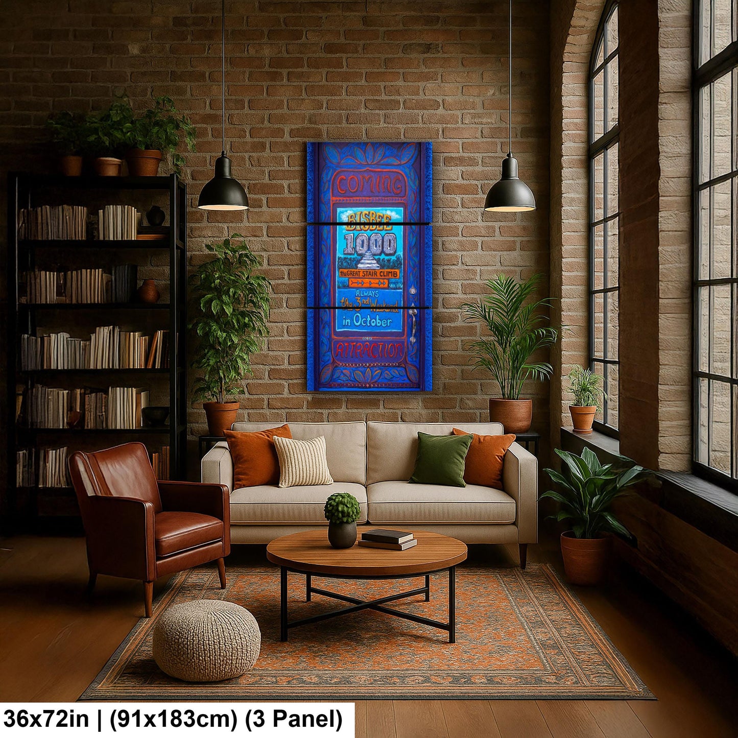 Bisbee Arizona 1000 Mural Door Photography Print, Great Stair Climb Wall Art