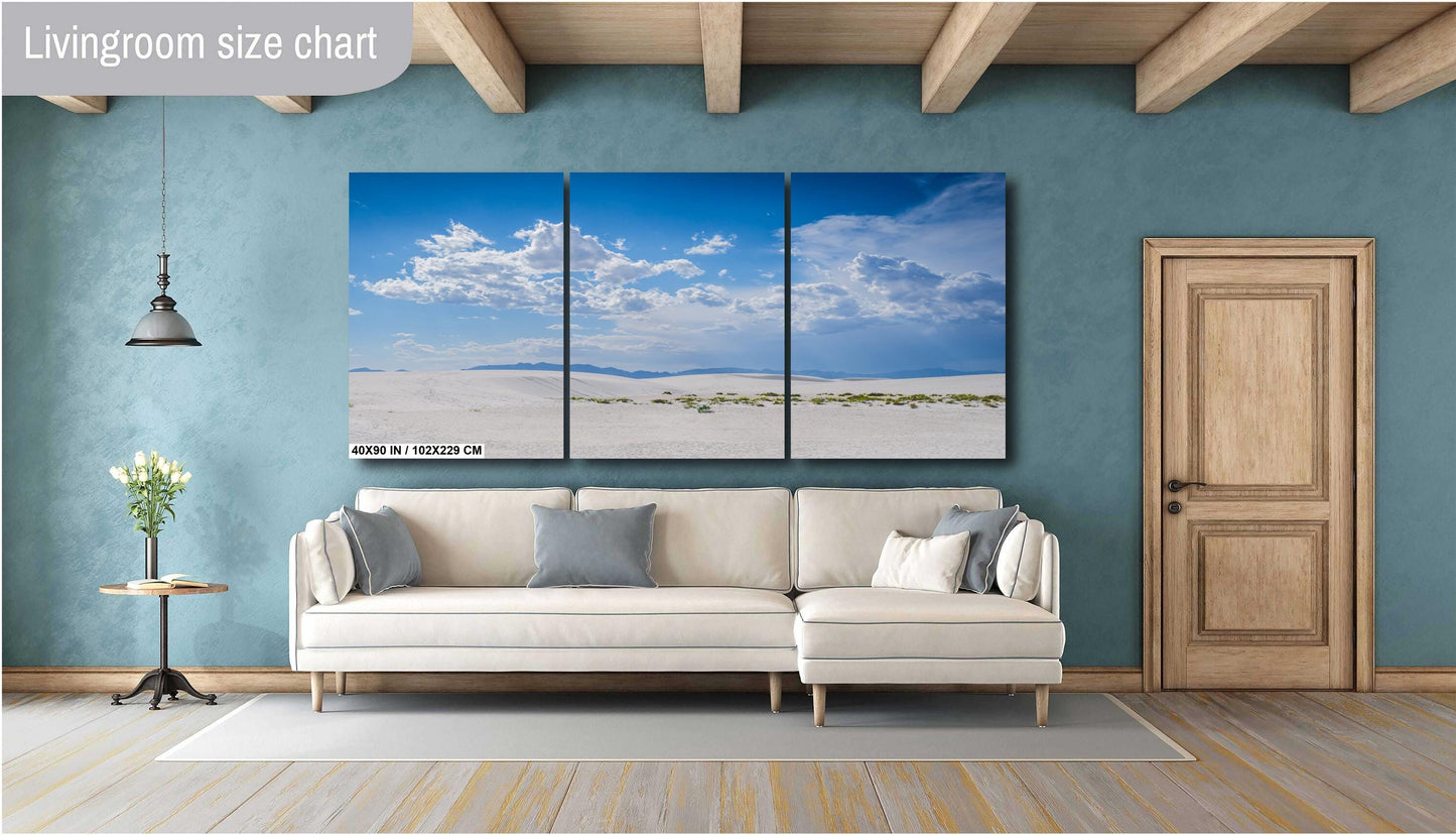 White Sands Serenity: Grass in the Shadows of White Sands National Park Wall Art Print Alamogordo, New Mexico Aluminum/Acrylic/Metal/Canvas