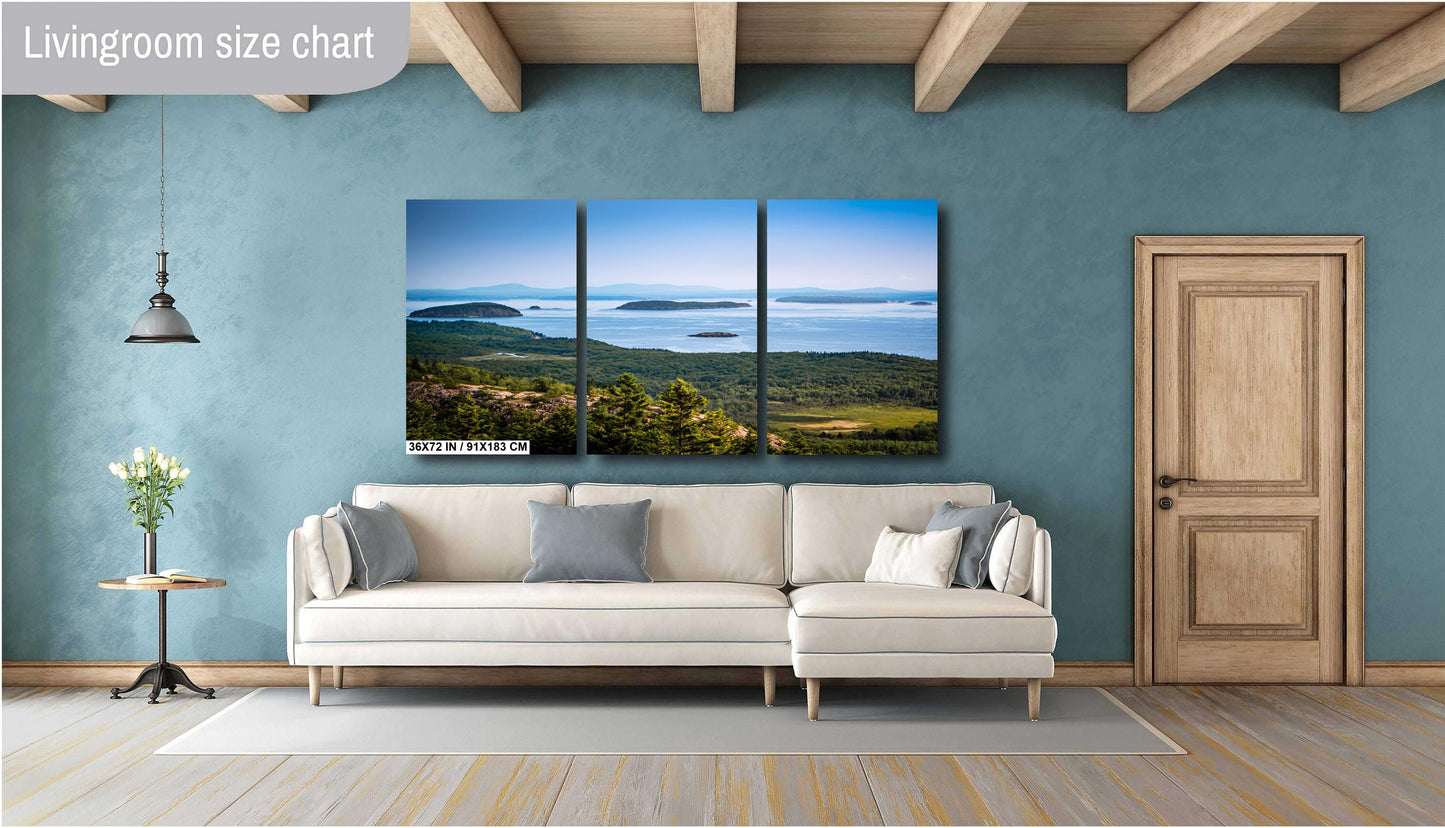 Acadia’s Cadillac Mountain Overlook: Wall Art Print Acadia National Park Mount Desert Island, Maine Aluminum/Acrylic/Metal/Canvas