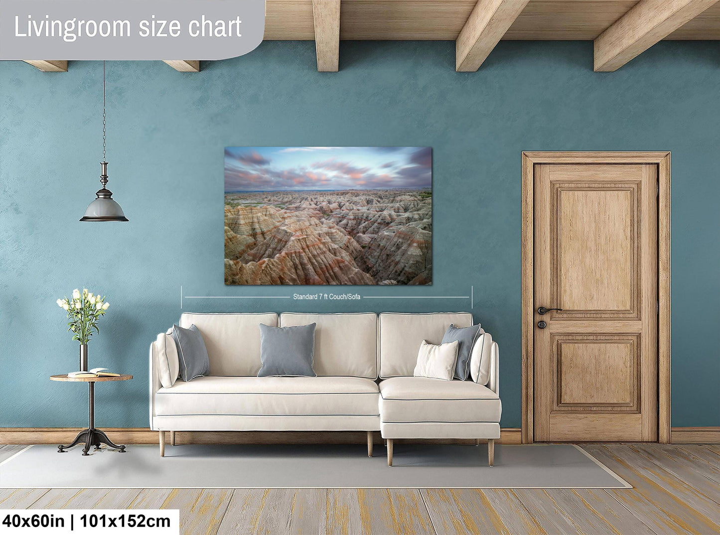 Badlands National Park Endless Horizon, Photography Print, Layered Rock Formations at Dusk, Landscape Décor