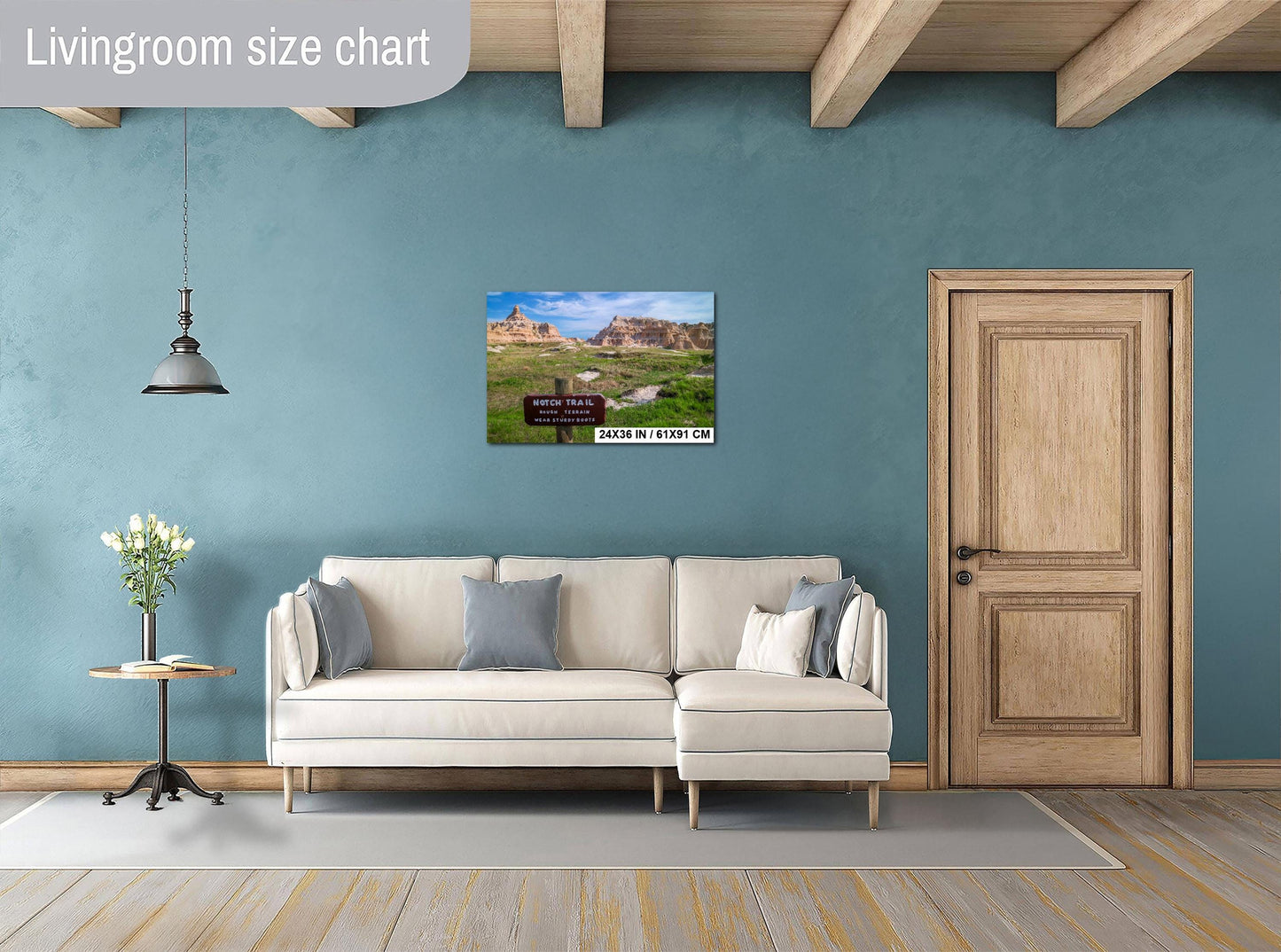 Badlands National Park Photography Print: Notch Trail Sign, South Dakota Wall Art