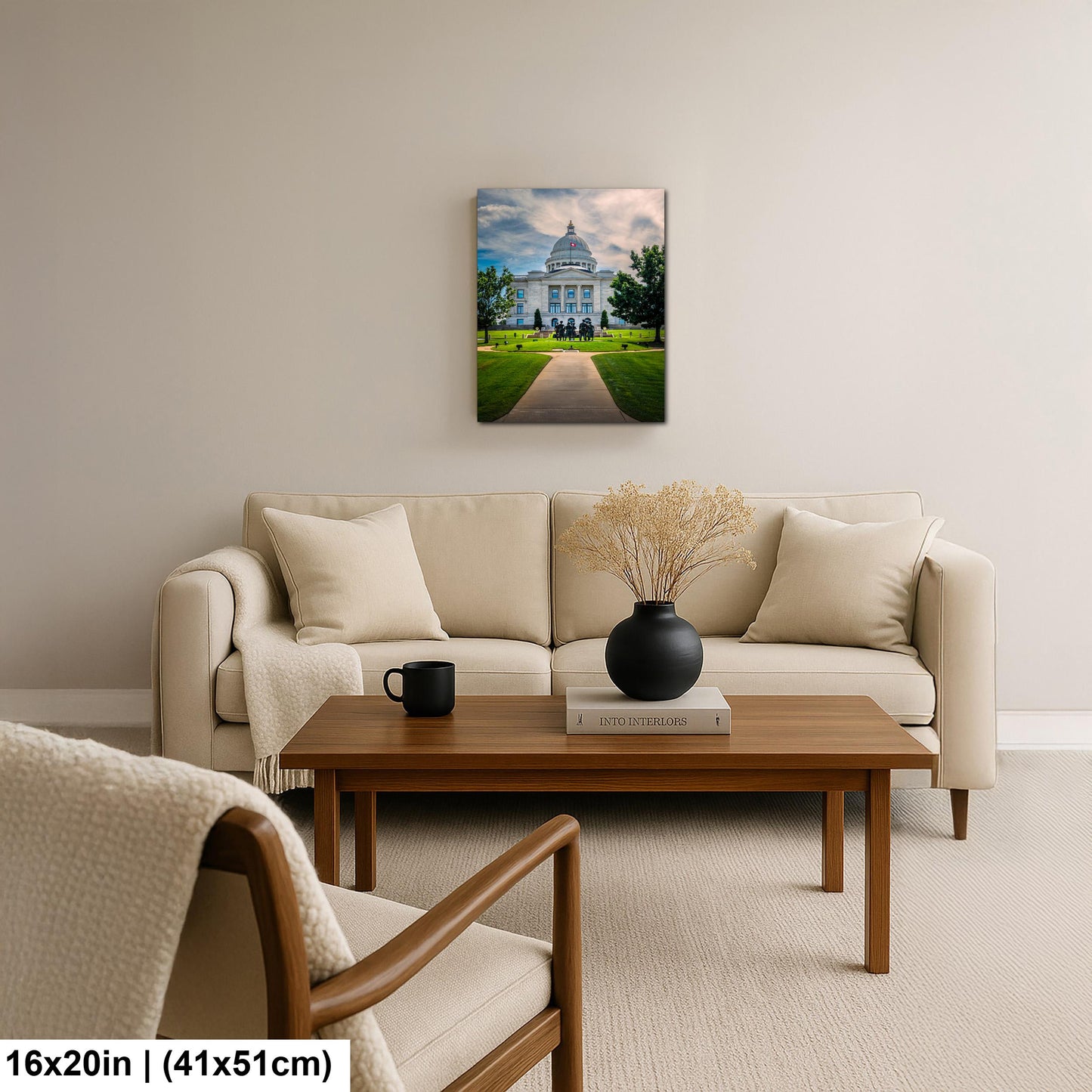 Domed Arkansas State Capitol Grounds Little Rock Arkansas Photography Wall Art Print