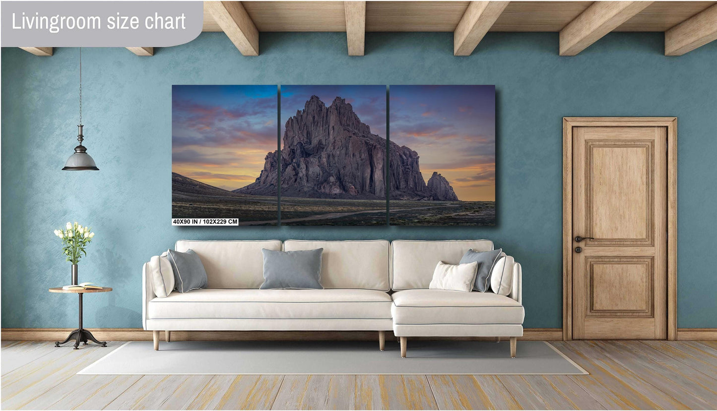 Majestic Shiprock: The Power of Shiprock Monadnock New Mexico Print Wall Art Photography Aluminum/Acrylic/Metal/Canvas