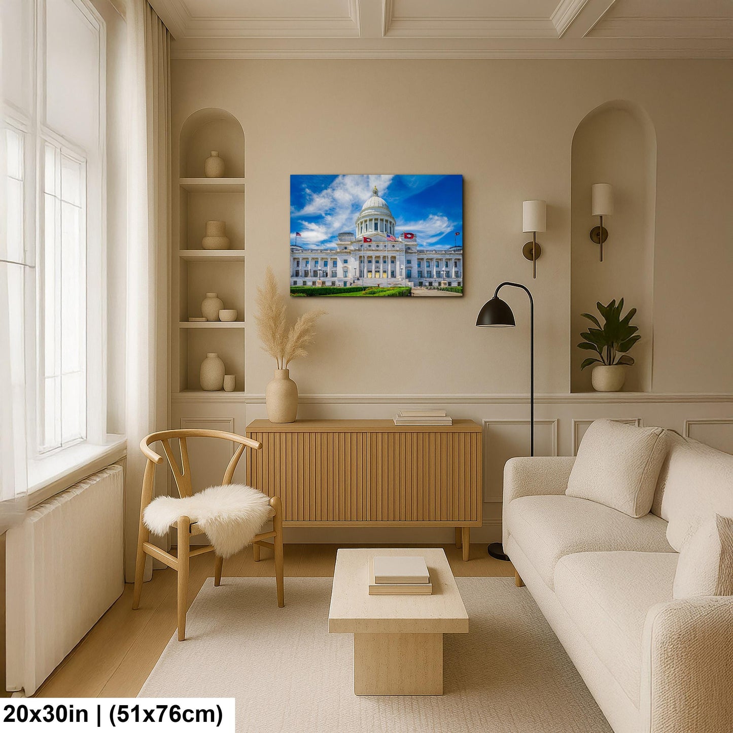 Domed Arkansas State Capitol Building Little Rock Arkansas Photography Print Wall Art