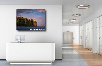 Split Rock Lighthouse at Sunset on Minnesota's North Shore Lake Superior Print Wall Art Nautical Photography Aluminum/Acrylic/Metal/Canvas
