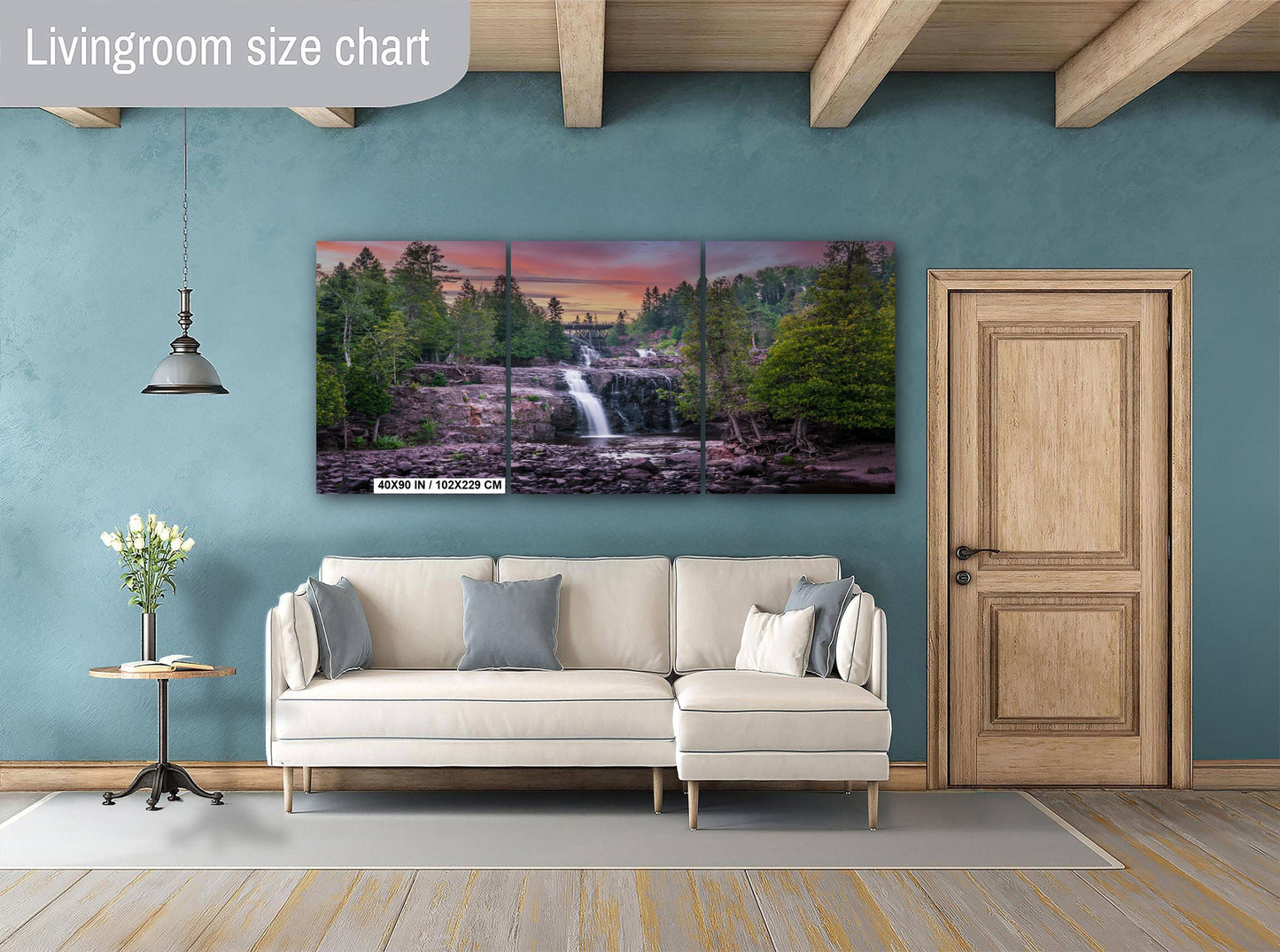 Gooseberry Falls Sunset Lower Cascades Minnesota State Park North Shore Photo Print, Waterfall Nature Wall Art Decor Aluminum/Metal/Canvas