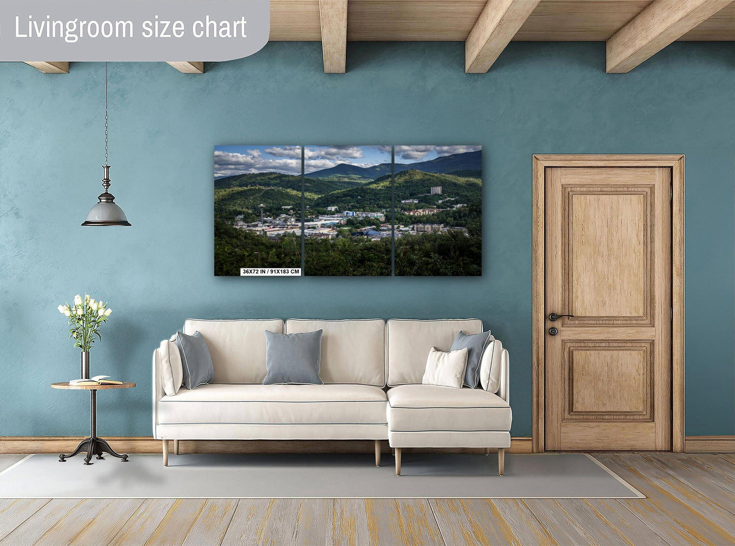 Gatlinburg TN Scenic Mountain Overlook Photography Print Canvas Metal Aluminum Wall Art Landscape Home Office Decor