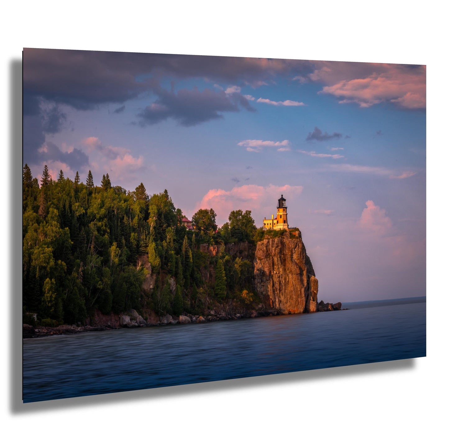 Split Rock Lighthouse at Sunset on Minnesota's North Shore Lake Superior Print Wall Art Nautical Photography Aluminum/Acrylic/Metal/Canvas