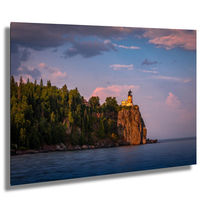 Split Rock Lighthouse at Sunset on Minnesota's North Shore Lake Superior Print Wall Art Nautical Photography Aluminum/Acrylic/Metal/Canvas