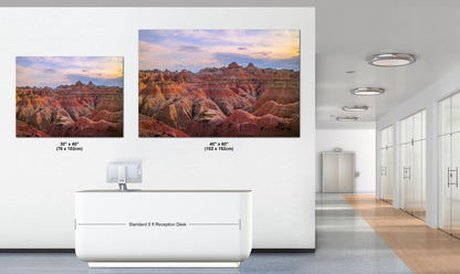 Badlands National Park Majestic Rock Formations, Photography Print, South Dakota Landscape, Sunset Décor