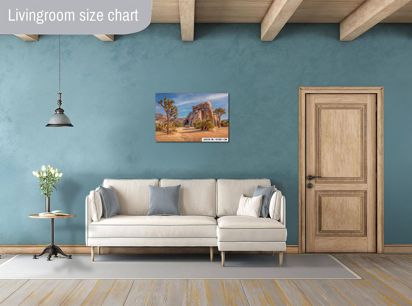 Joshua Tree Rock Art - California Desert Landscape Canvas Print | Premium Wall Decor