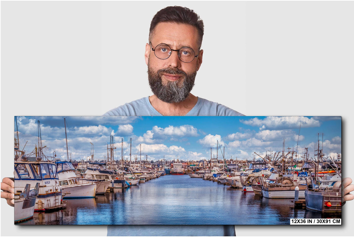 Seattle Fishermen's Terminal Art: Nautical Marina Print, Canvas, Metal, or Acrylic