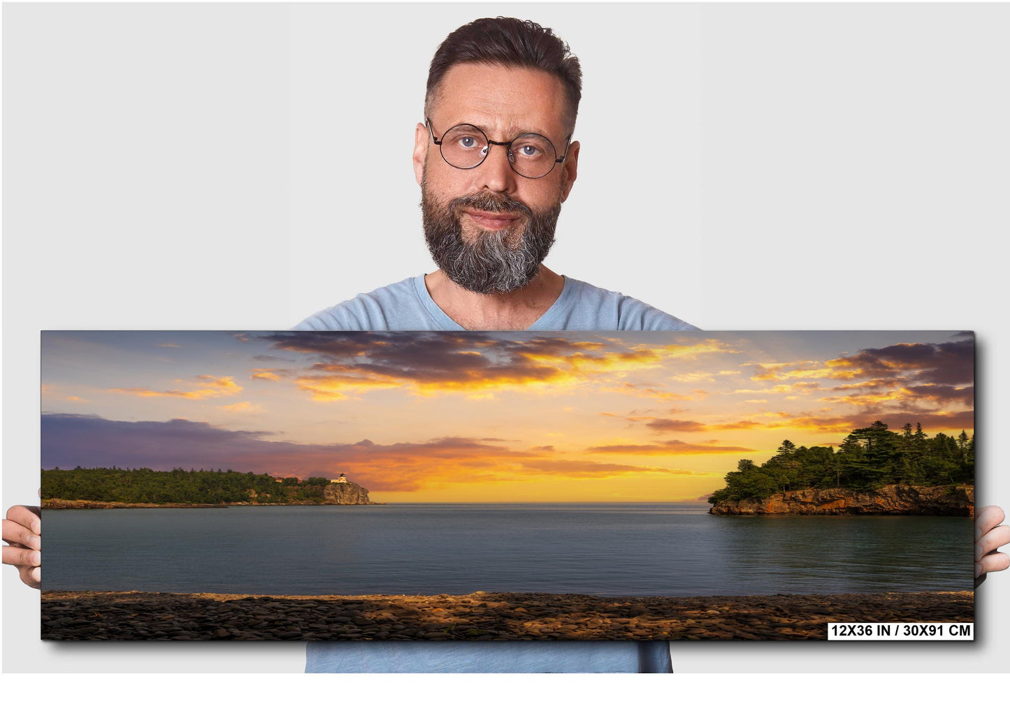 Split Rock Lighthouse Sunset Art: Lake Superior Photography, Minnesota Landscape