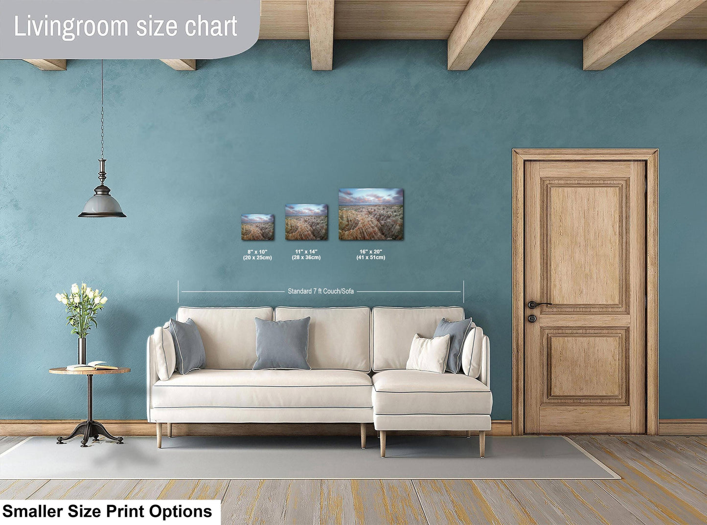 Badlands National Park Endless Horizon, Photography Print, Layered Rock Formations at Dusk, Landscape Décor