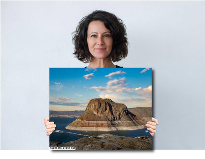 The Great Elephant Butte Rock: Elephant Butte Lake State Park Reservoir New Mexico Wall Art Print Aluminum/Acrylic/Metal/Canvas