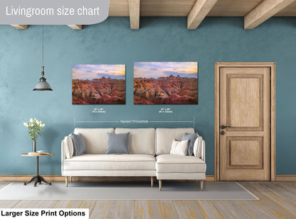 Badlands National Park Majestic Rock Formations, Photography Print, South Dakota Landscape, Sunset Décor