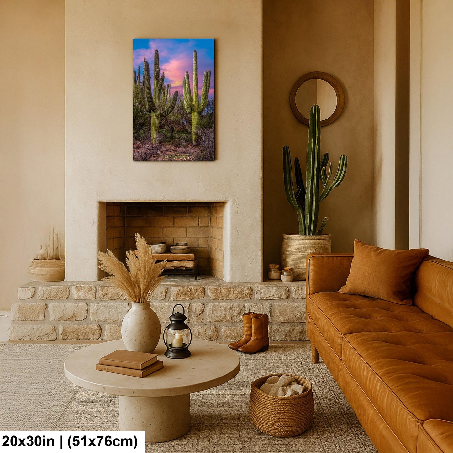 Towering Saguaros at Sunset, Catalina State Park Arizona Photography Print, Desert Landscape Wall Art