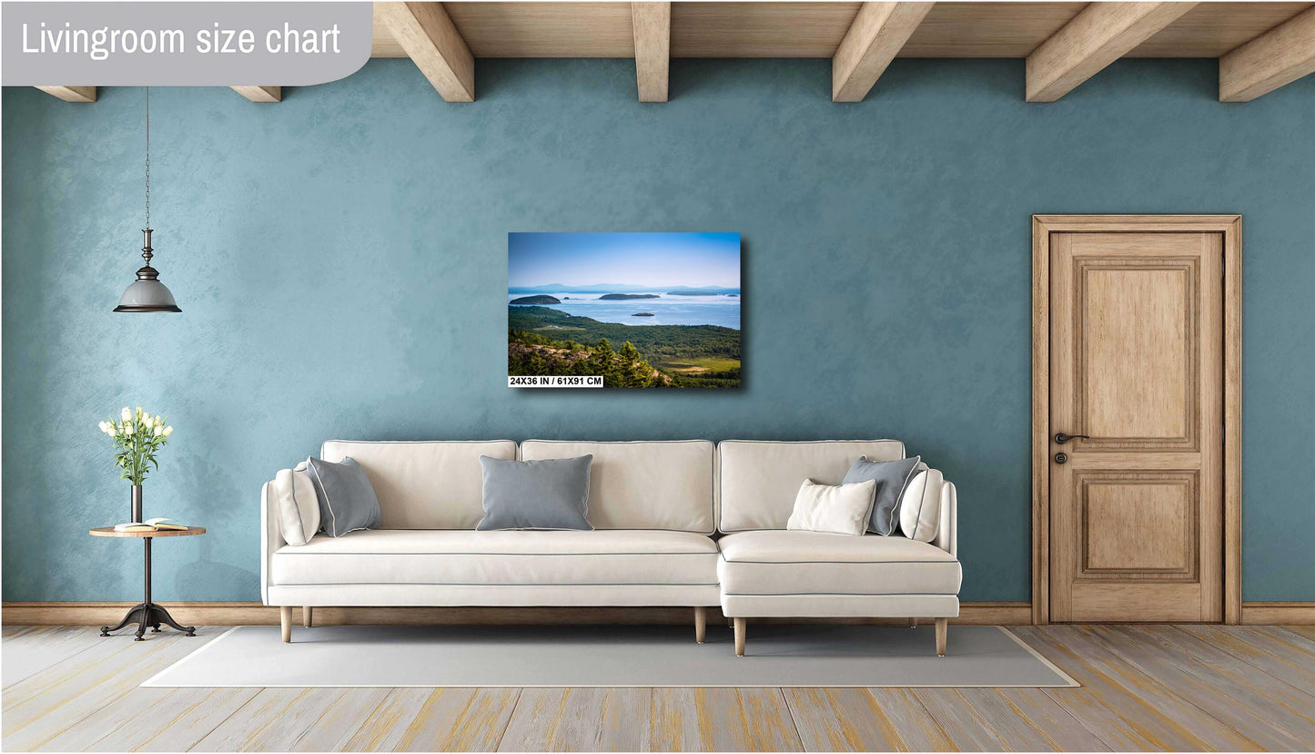 Acadia’s Cadillac Mountain Overlook: Wall Art Print Acadia National Park Mount Desert Island, Maine Aluminum/Acrylic/Metal/Canvas