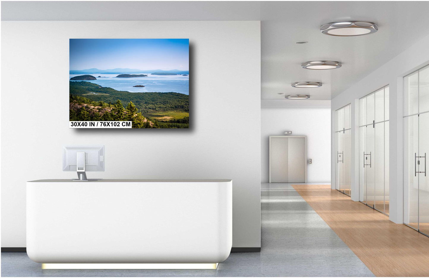 Acadia’s Cadillac Mountain Overlook: Wall Art Print Acadia National Park Mount Desert Island, Maine Aluminum/Acrylic/Metal/Canvas