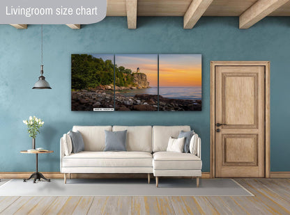 Golden Hour at Split Rock Lighthouse on Minnesota's North Shore, Lake Superior Print Wall Art Photography Aluminum/Acrylic/Metal/Canvas