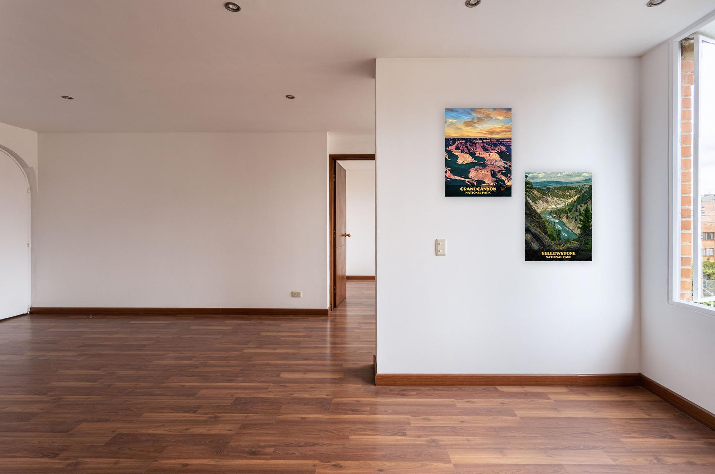 Bryce Canyon Poster - Watercolor Stylized Print | Utah Landscape Decor Metal Wall Art